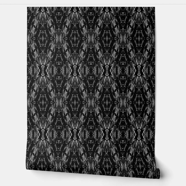 Black grey abstract geometry pattern  wallpaper (Unrolling)