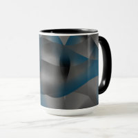 Black grey and blue ripples, with gradient parts