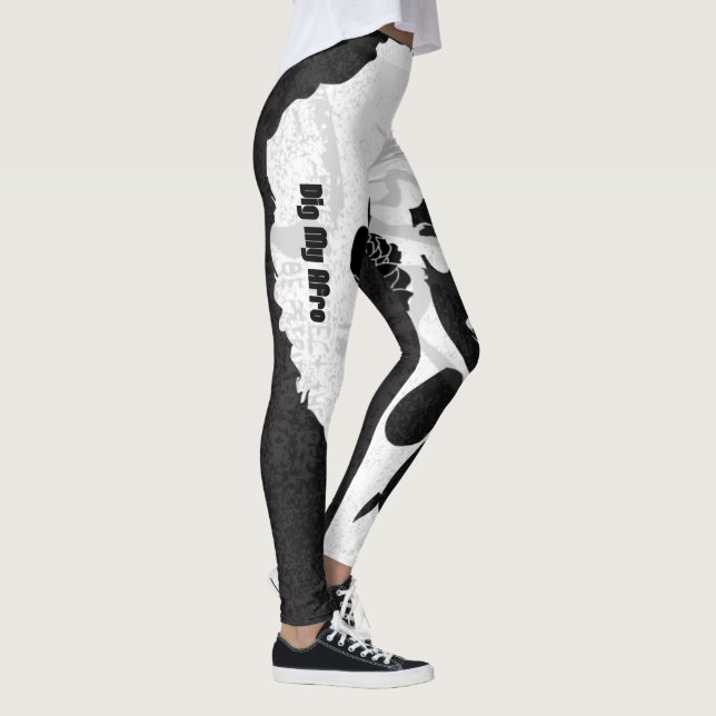 Black, grey and graffiti afro leggings (Right)