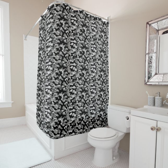 Black Grey And White Abstract Camo Pattern  (In Situ)