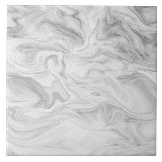 Black Grey and White Marble Texture Ceramic Tile (Front)