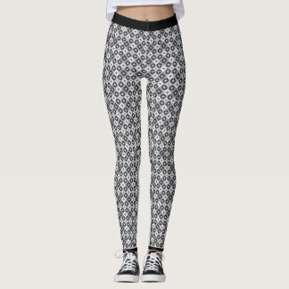Black, Grey and White Pattern Leggings