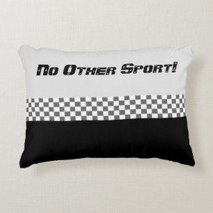 Black Grey and White Sport Themed Accent Pillow