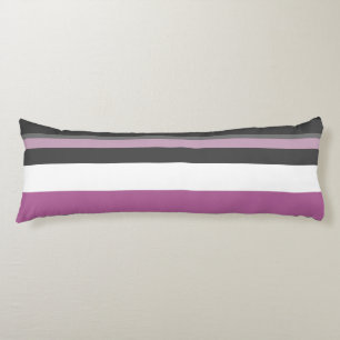 Black, Grey and White Stripes Body Pillow