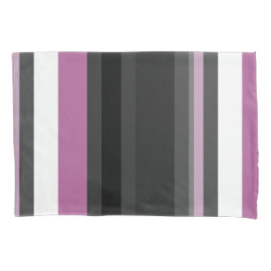 Black, Grey and White Stripes Pillowcase
