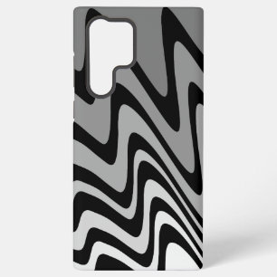 Black, grey and white zigzag samsung galaxy case