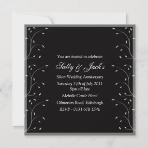 Black & Grey Anniversary Party Invitation