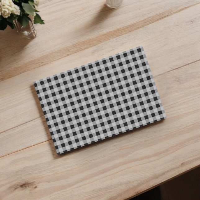 Black Grey Buffalo Plaid Tissue Paper for Holiday  (Creator Uploaded)