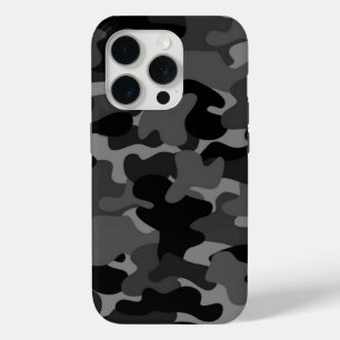 Black Grey Camo iPhone 15 Pro Case