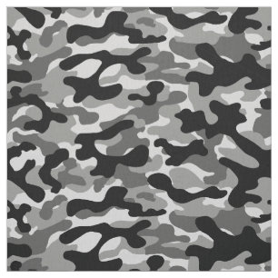 Black Grey Camo Fabric