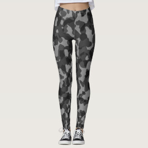 Black/Grey camouflage leggings