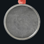Black Grey Chalkboard Blackboard Background Metal Ornament<br><div class="desc">Black Grey Chalkboard Blackboard Background,  you can upload images and add text</div>