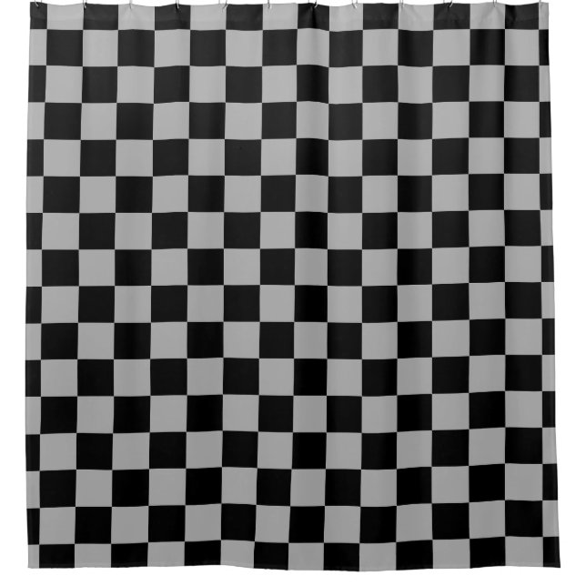 Black + Grey Check Chequered Chequerboard Pattern (Front)