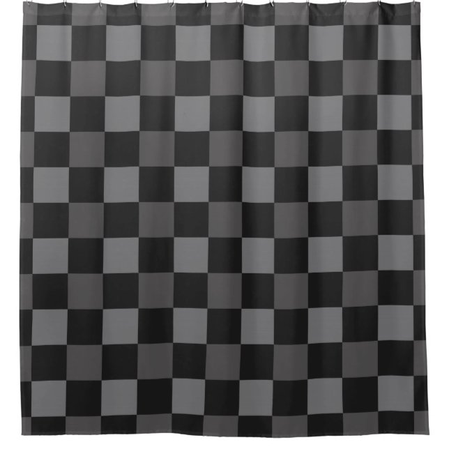 Black & Grey Chequered Squares Plaid (Front)