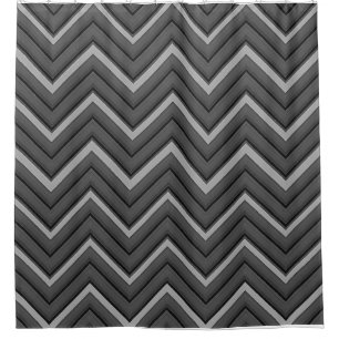 Black & Grey Chevron Shower Curtain – Modern Genom