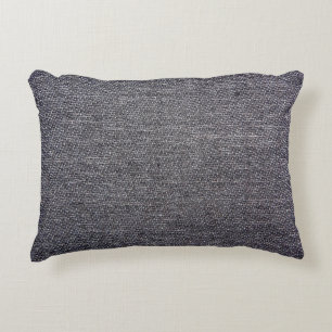 black grey cloth accent pillow