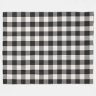 Black, Grey, Cream Buffalo Check  Fleece Blanket