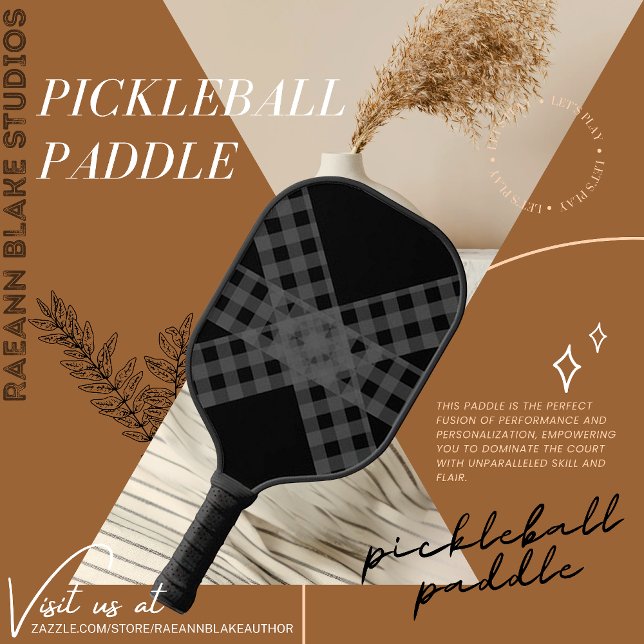 Black & Grey Custom Designed Pickleball Paddle (Creator Uploaded)