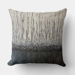 Black & Grey Glam Collection Throw Pillow