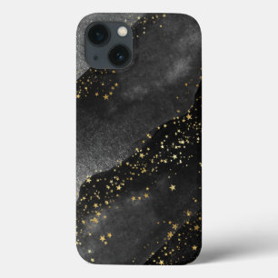 Black grey gradient cosmic star space iPhone 13 case