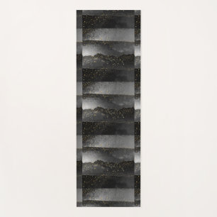 Black grey gradient cosmic star space yoga mat