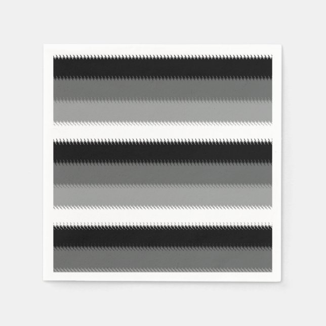 Black Grey Grey Ash white Stripe Napkin (Front)