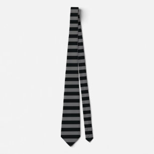 Black & Grey Horizontal Stripes Tie