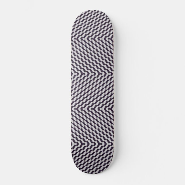 Black grey jagged pattern skateboard (Front)