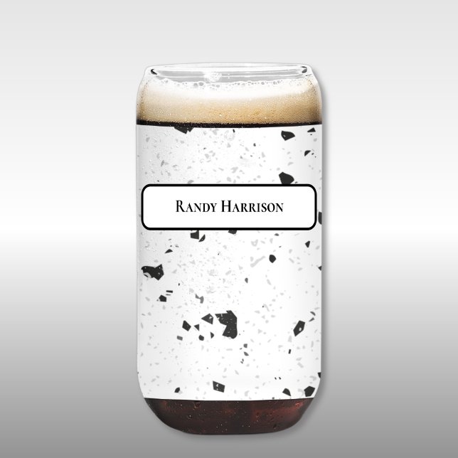 Black & Grey Micro Chips Retro Terrazzo Pattern (Créateur téléchargé)