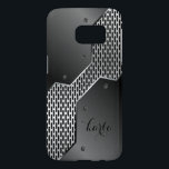 Black & Grey Modern Geometric Design Samsung Galaxy S7 Case<br><div class="desc">Cool metallic design with metal mesh geometric seamless pattern with black modern geometric design. Custom and optional monogram.</div>