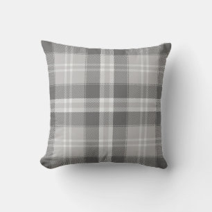 Black Grey Modern Rustic Farmhouse Neutral Throw Pillow