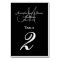 Black Grey Monogram Wedding Table Number Card