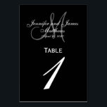 Black Grey Monogram Wedding Table Number Card<br><div class="desc">Black and White Wedding Table Number Cards with custom tray monogram. Design by Elke Clarke ©2008. Customize with your bride and groom names, newly weds last name, monogram initial and wedding date. Order one per table with each table number but still receive the bulk discount for total number ordered. Other...</div>