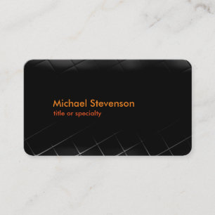 Black Grey Pattern Rounded Standard Business Card