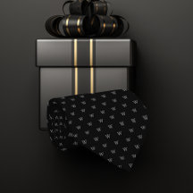 Black & Grey Personal Monogram Pattern