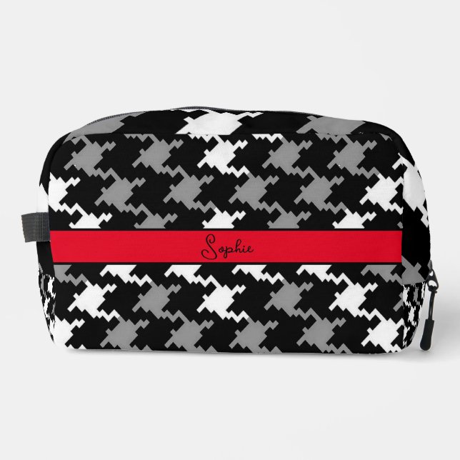 Black & Grey Personalize Toiletry Bag  (Front)