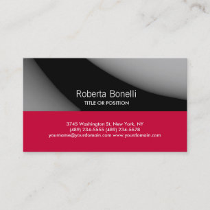 Black Grey Pink Plain Business Card