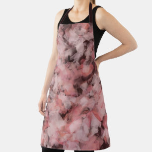 Black Grey Pink White Modern Geometric Abstract Apron