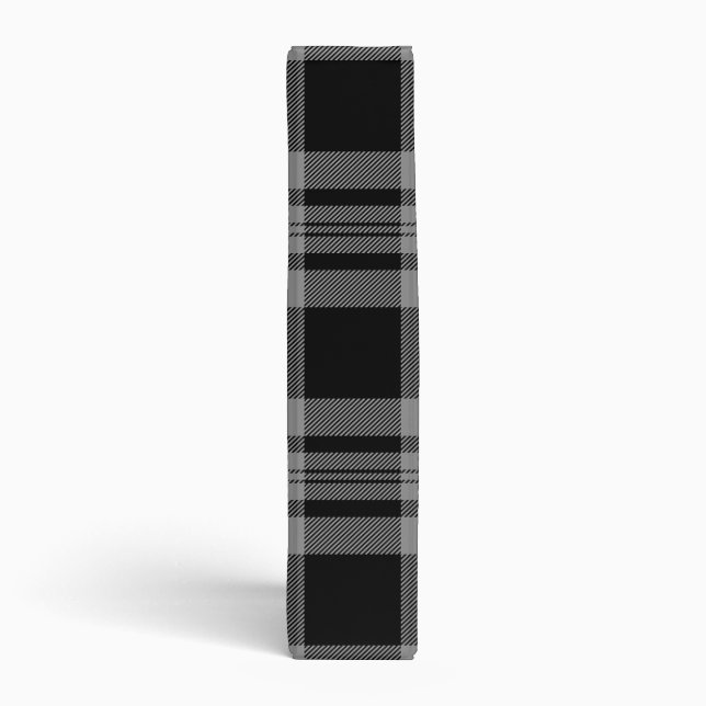 Black Grey Plaid Binder (Spine)
