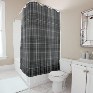 Black Grey Plaid Pattern Minimal Chic Design