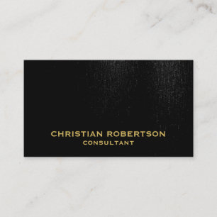 Black Grey Plain Modern Consultant Business Card