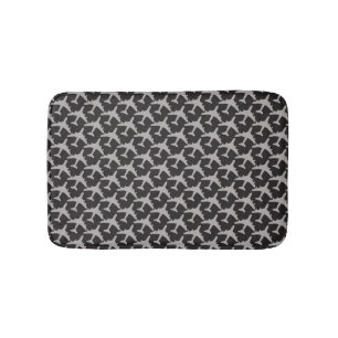Black Grey Plane Airplanes Pilot Plane Aviation Bath Mat