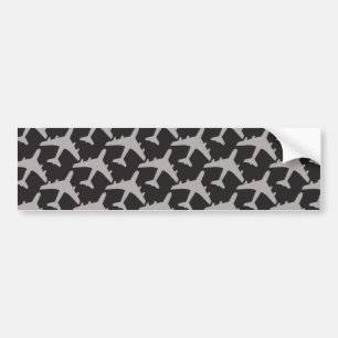 Black Grey Plane Airplanes Pilot Plane Aviation Bumper Sticker