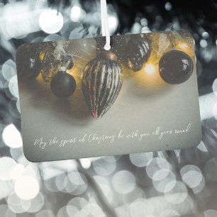 Black Grey Retro Christmas Ornaments Air Freshener