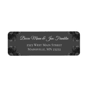Black Grey Roses Gothic Wedding