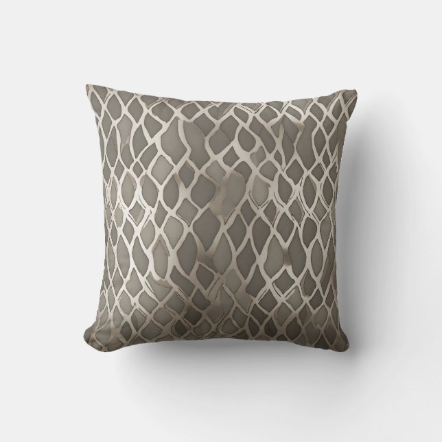 Black Grey Shades Throw Pillow (Front)
