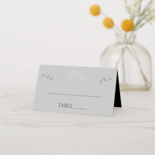 Black & Grey Simple Elegant Wedding Place Cards