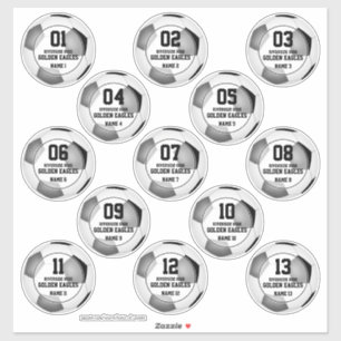 black grey soccer team colours set of 13 custom