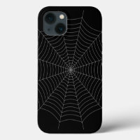 Black grey spider web Halloween pattern