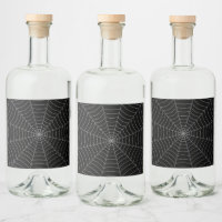 Black grey spider web Halloween pattern